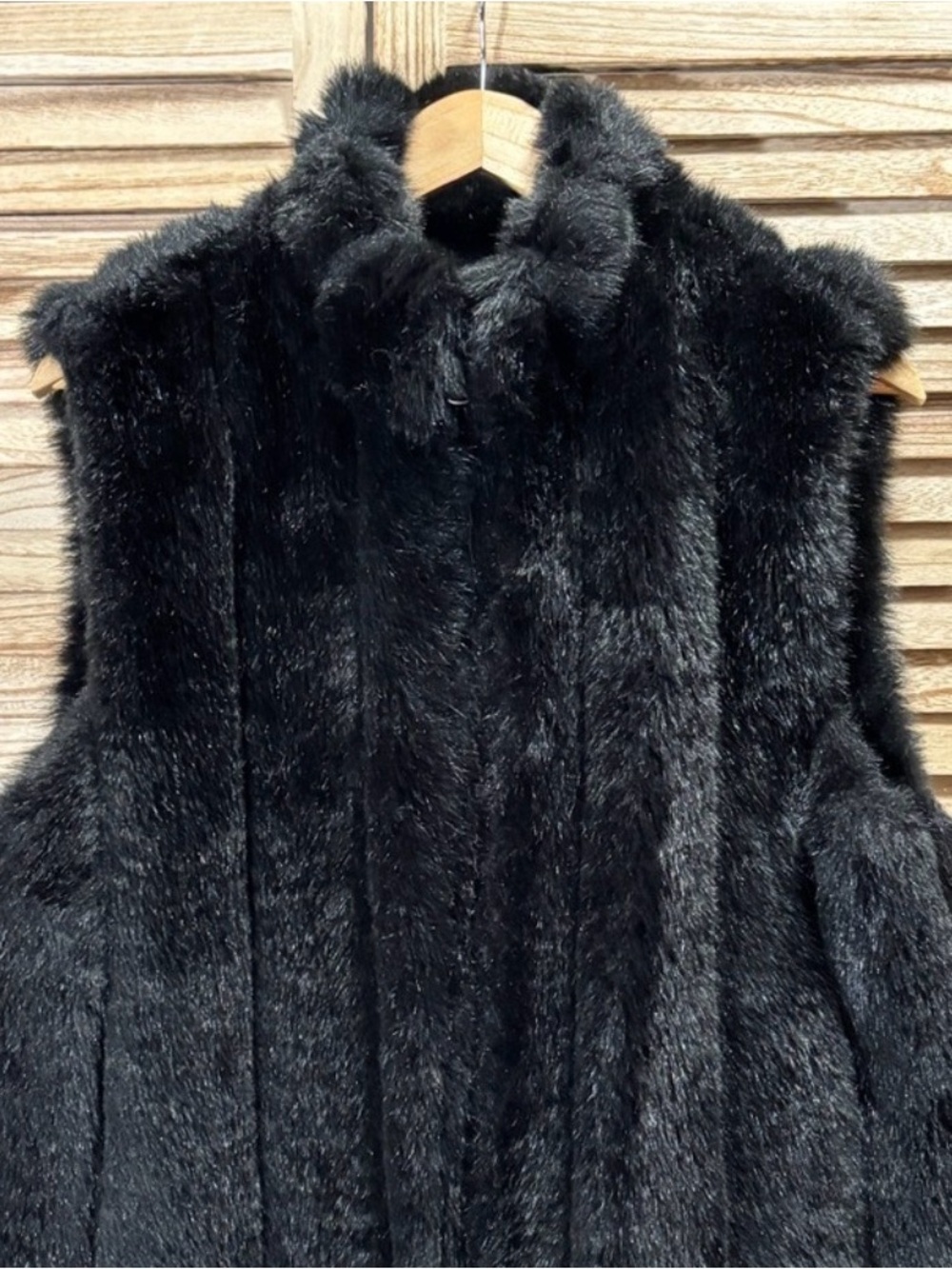 Coaco Reversible Faux Fur & Ribbed Nylon Vest Women’s M Black Apres Ski EUC